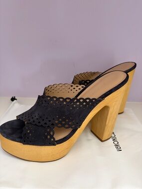 Veronica Beard Gaynor Platform  Suede Clog